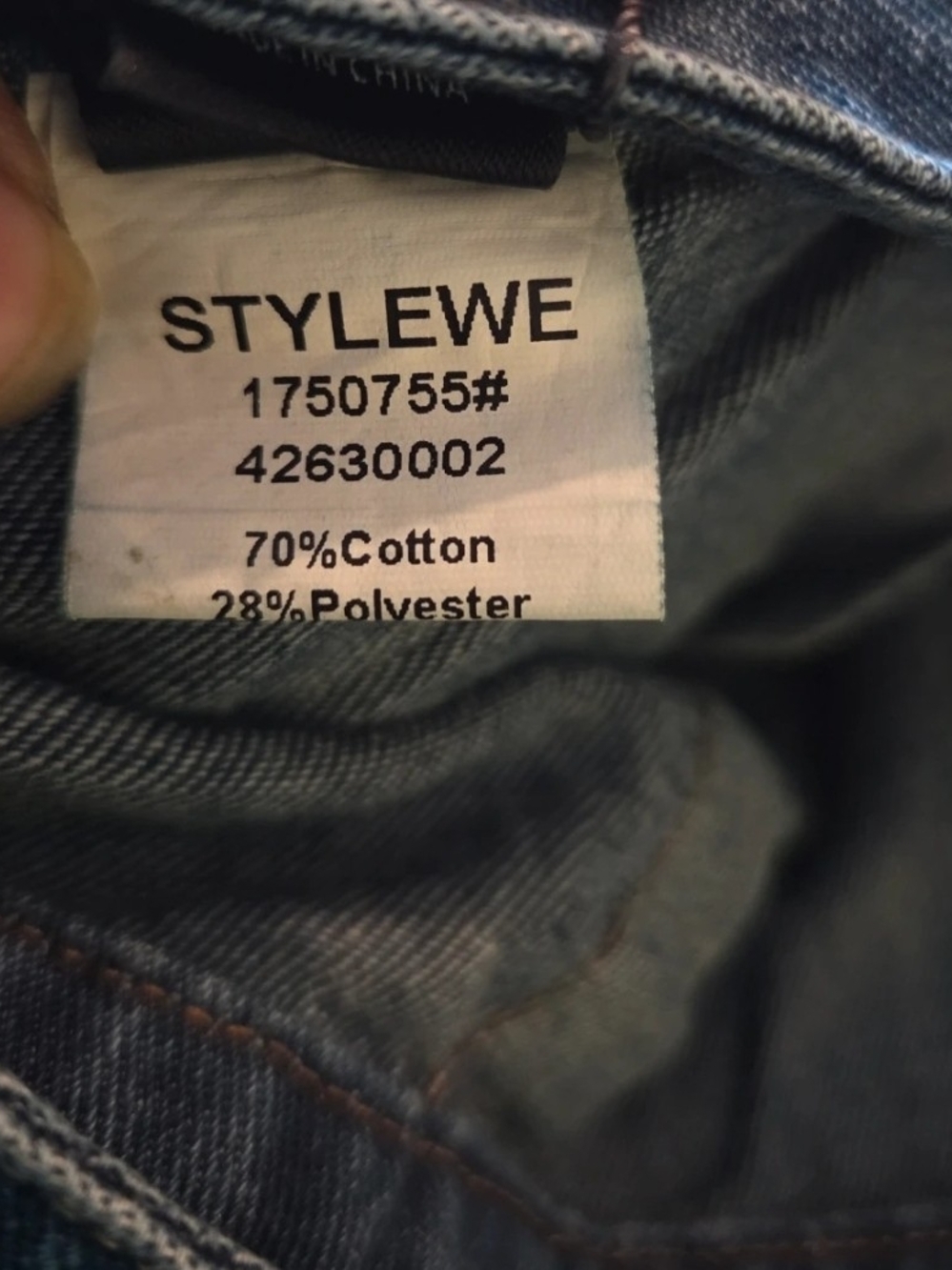 STYLEWE Dark Blue High-Rise Wide Leg Jeans with Front Zipper Seams W28 - Picture 6 of 7